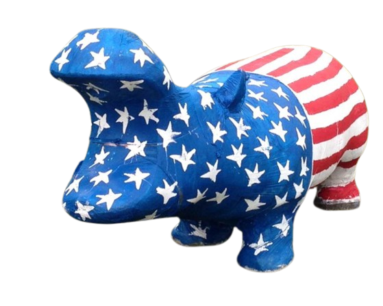 Etta dressed for Fourth of July